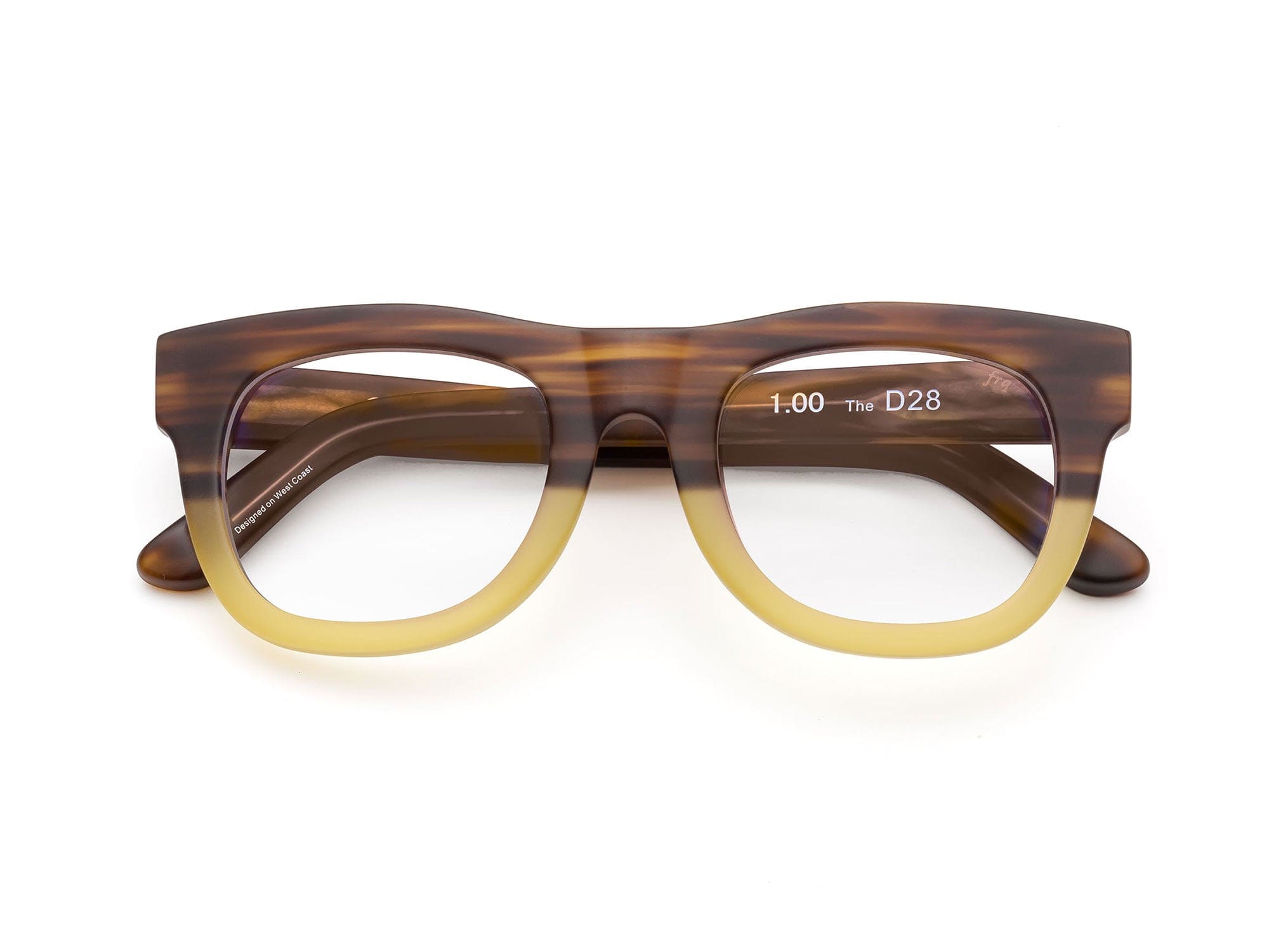 reading goggles Caddis D28 Progressives | Bullet Coffee | Square Acetate Frames | Medium Fit