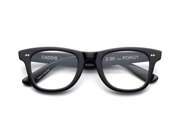 Porgy Backstage reading glasses in Gloss Black