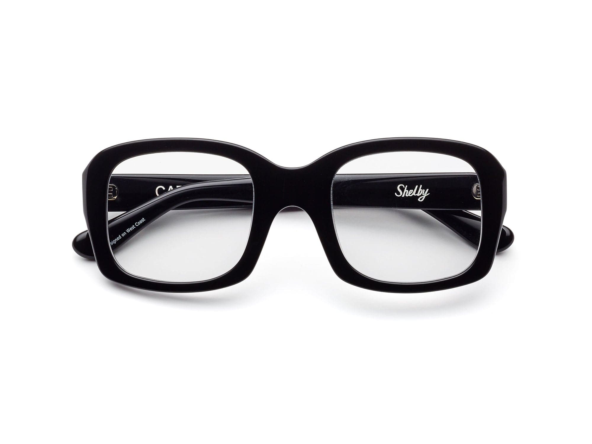 Shelby Reading Glasses Gloss Black Caddis