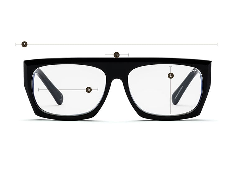 12 Bar Reading Glasses - Black Blue Tint | Caddis – Caddis