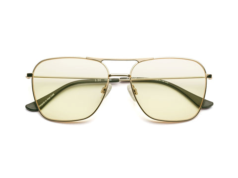 Hooper Reading Glasses - Polished Gold | Caddis – Caddis display picture 2