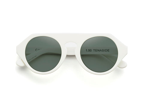 Tenaside Polarized Sunglasses - Gloss White | Caddis – Caddis display picture 2